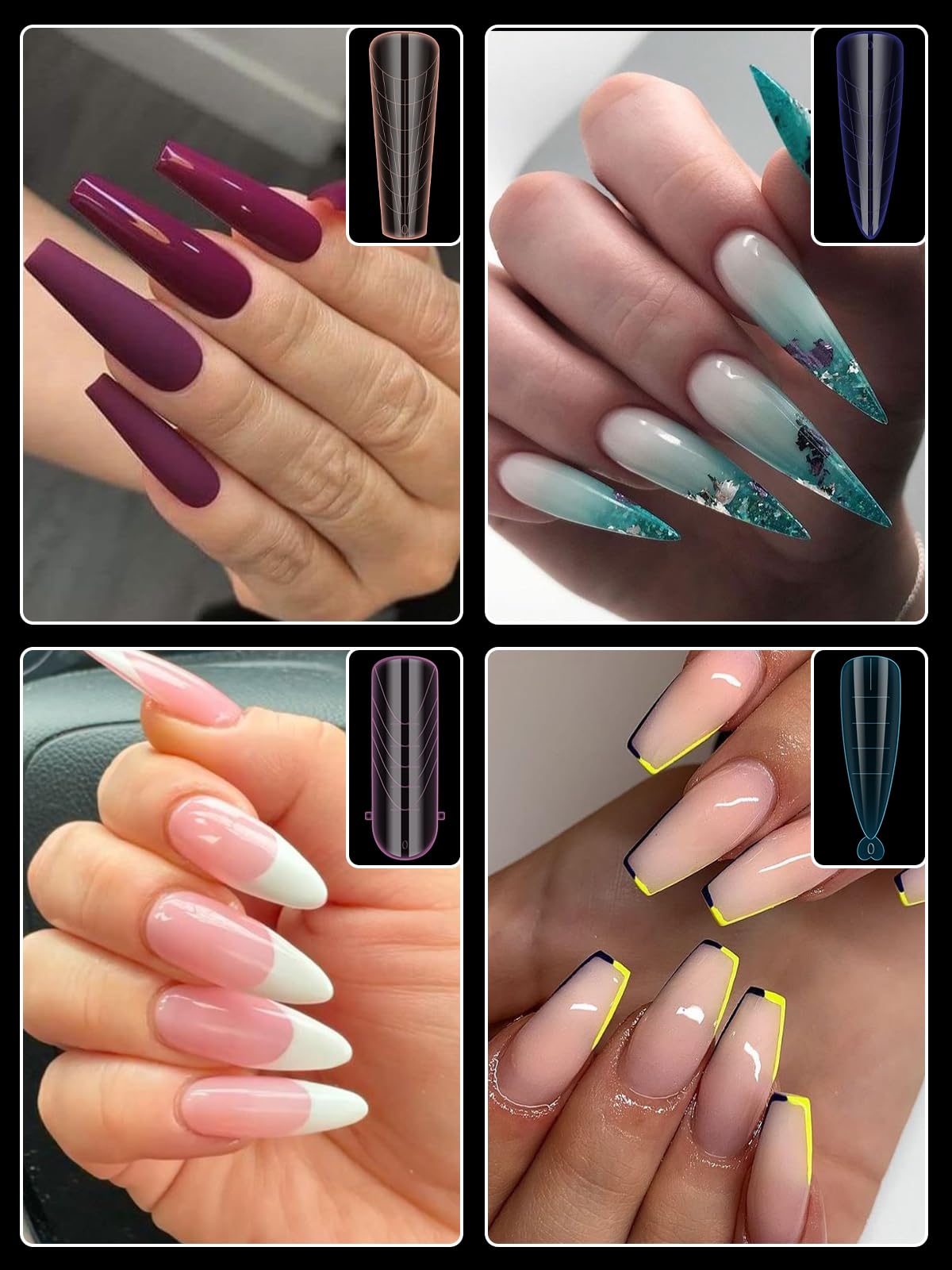 EBANKU 288 PCS Poly Gel Nail Forms - Image 3
