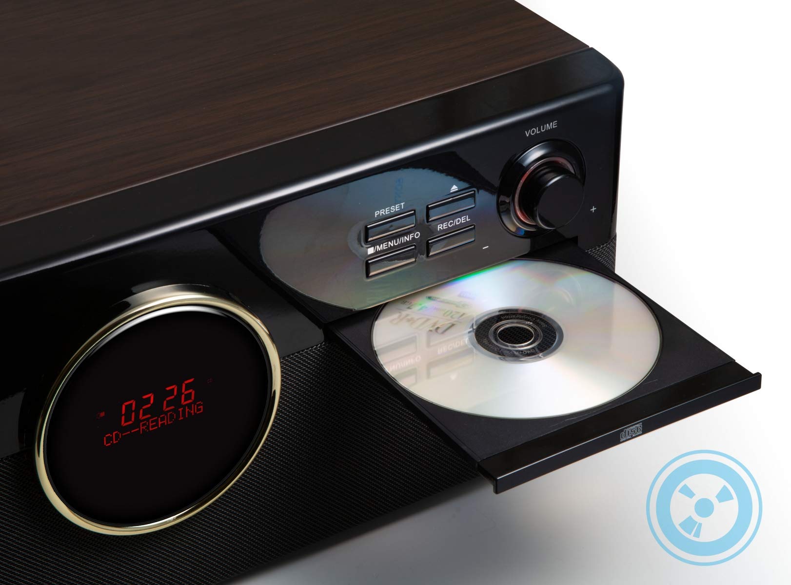 Technaxx Alemania Tocadiscos Dab Bluetooth V5.0 Digitalización de Discos de Vinilo Cassettes CDs Función de Radio AUX RCA Altavoces estéreo TX-137