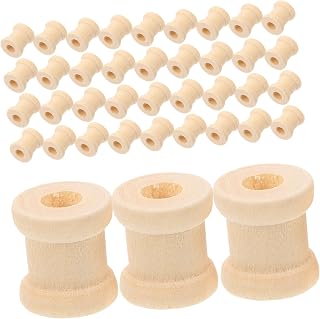 Hemobllo 100 piezas de Madera Coloridas para Manualidades de Carretes Forma de Reloj de Color Aleatorio Herramientas para Enrollar Hilo Cuerda y Alambre Color Aleatorio Color Aleatorio