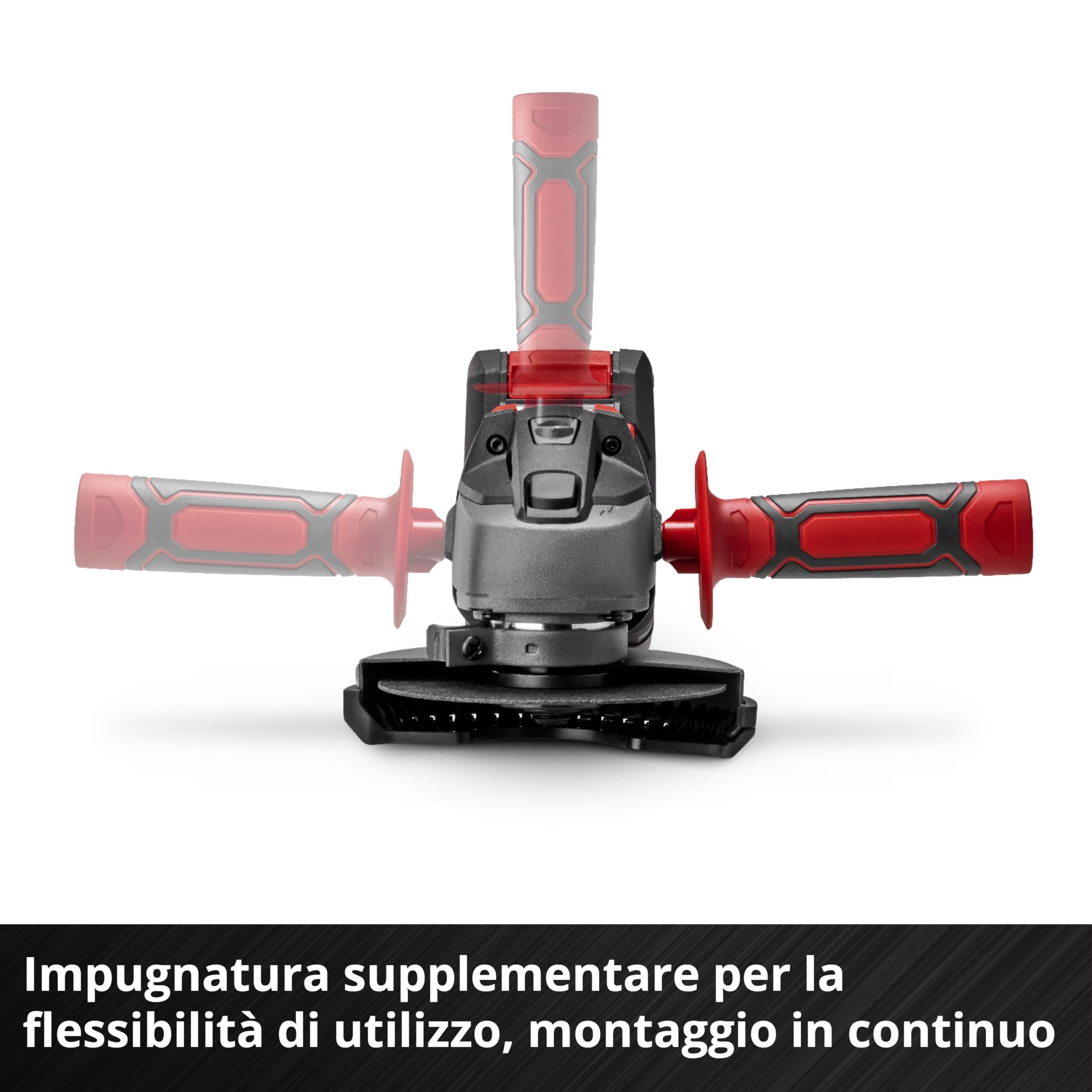 Smerigliatrice angolare Einhell TC-AG 18/115 Li (1 pz. da 4,0 Ah) (18 V, Ø disco 115 mm, profondità di taglio 28 mm, Soft Start, impugnatura supplementare, 1 batteria e caricatore da 4,0 Ah)