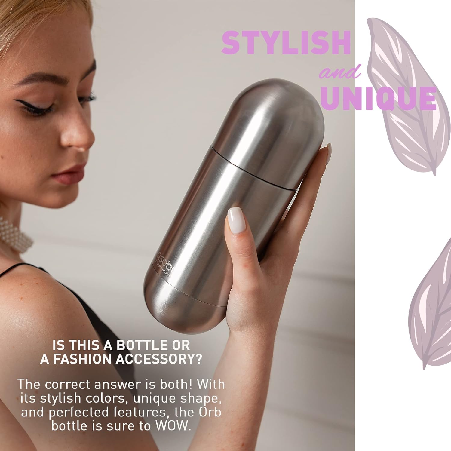 asobu Capsule Bottle Stainless Steel Double Wall Insulated Travel Water Bottle – Lid Doubles as a Cup 14 Ounce (Silver) - Image 7