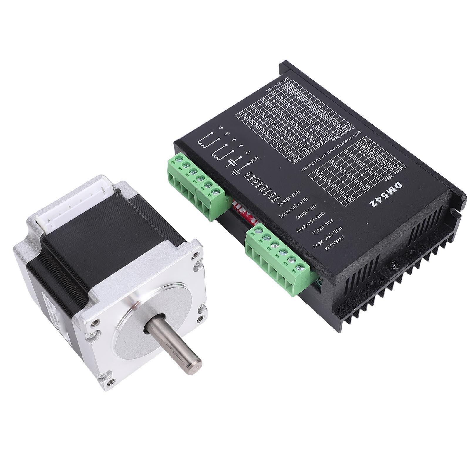 Bewinner Nema 23 Closed Loop Schrittmotor-Kit 23HS5628 126 N.cm 2,8 A 8 Mm Schaft DM542 Mikroschritt-Treiber für CNC-Graviermaschine 3D-Drucker mit Drehmoment