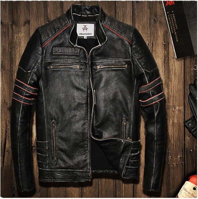 ライダースジャケット 牛革 黒 URBAN BARON