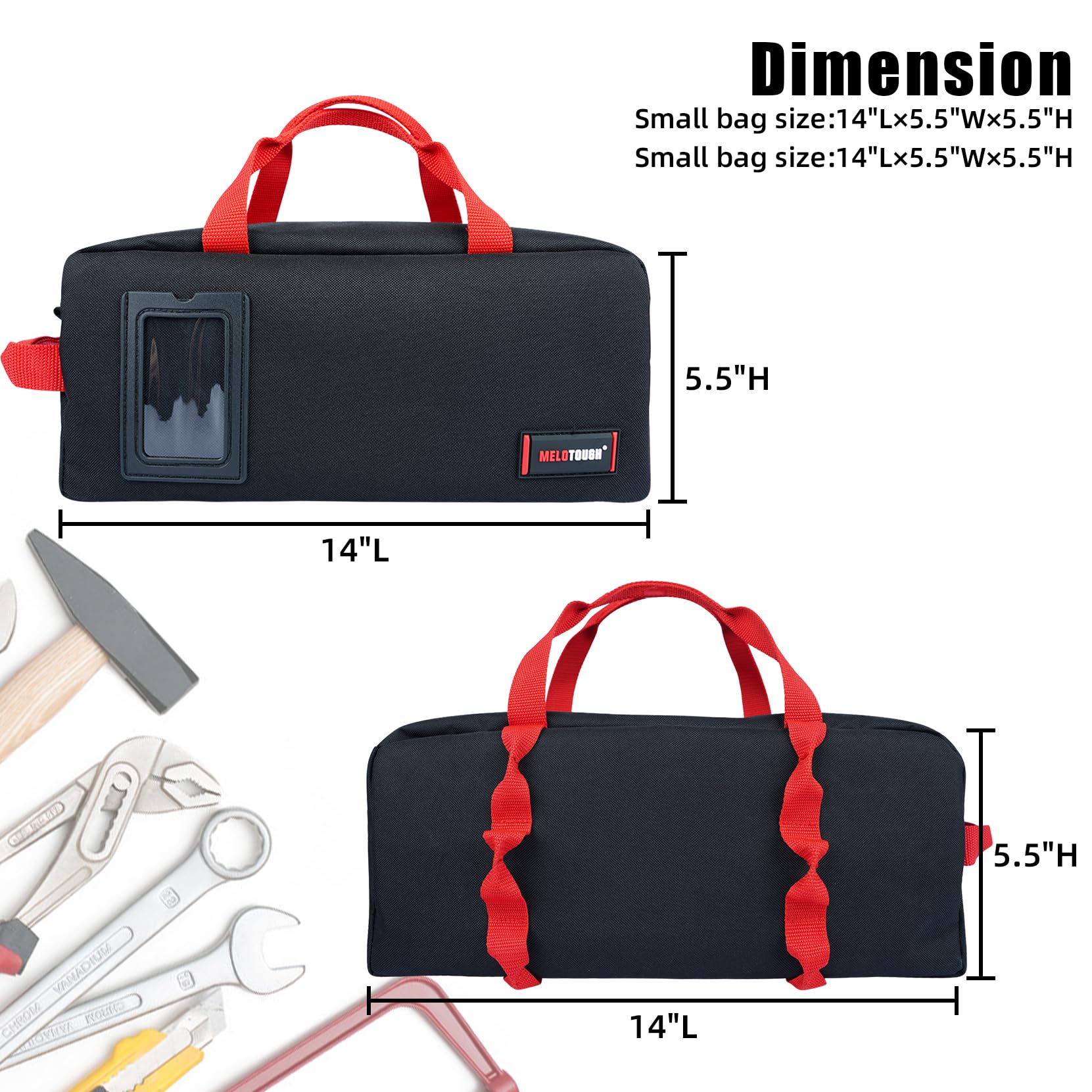 MELOTOUGH Lot De 2 Petits Sacs à Outils En Toile Avec