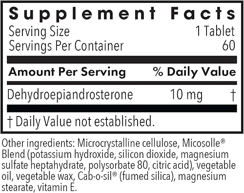 Miniatura 2 de Nutricology DHEA 10 mg - Micronizado, Soporte Hormonal, Estrés, Cerebro - 60 Tabletas puntuadas