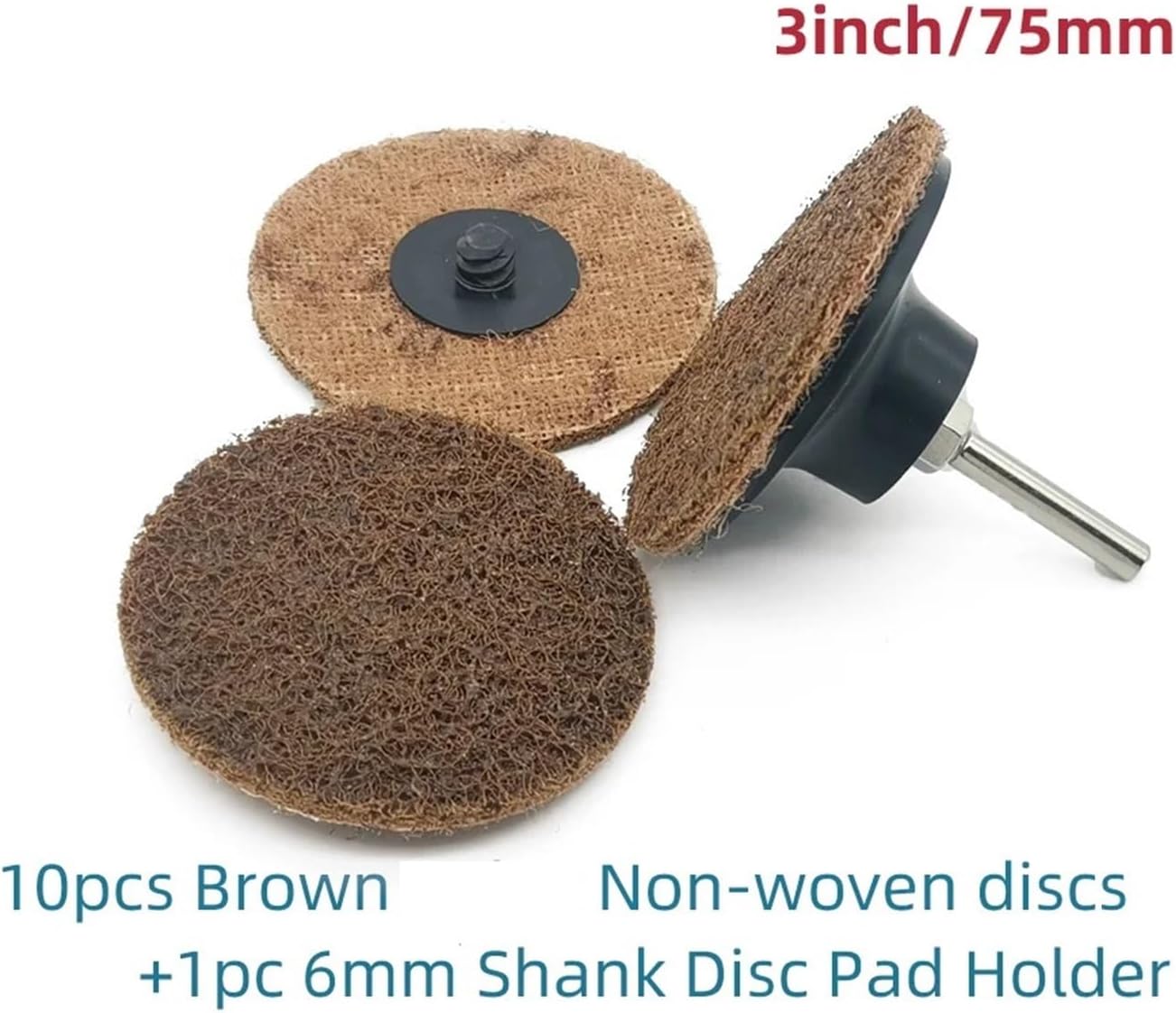 Grinding Wheel Angle Grinder Polishing 10pcs 3inch/75mm Supper Fine/Fine/Medium/Coarse Cutting Abrasive Discs Quick Change Discs Surface Conditioning Discs(Maroon-Medium)