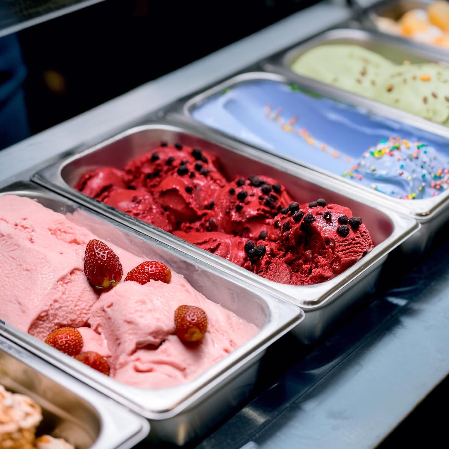 West Bay 4 Pack 1/4 Size Hotel Pan with Lids, 4'' Deep Steam Table Pan with Lid, 10.2''L x 6.3''W Stainless Steel Pans for Home, Party, Hotel, Buffet - Image 4