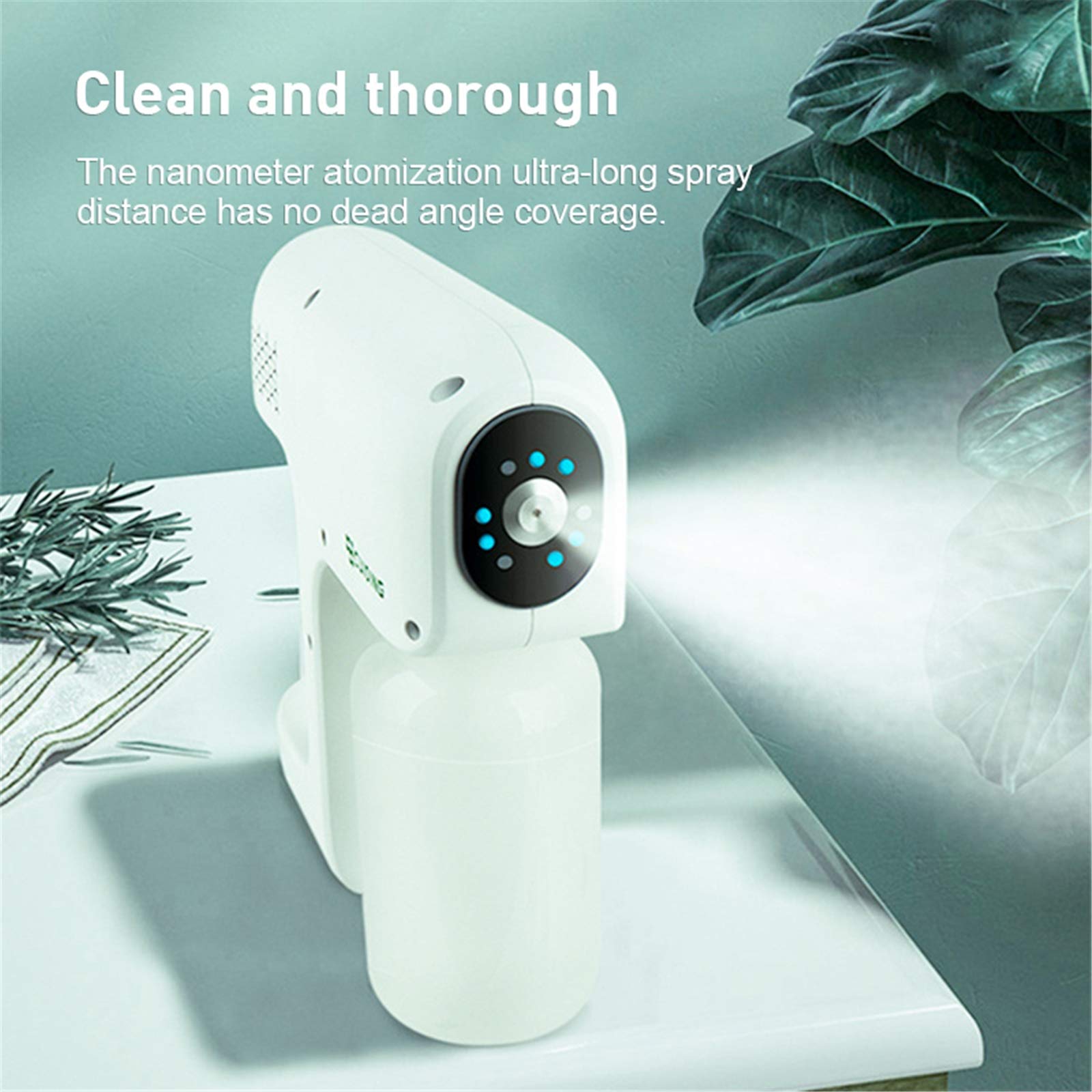 ZYC Pulverizador eléctrico de 400 ml, luz Azul, máquina nebulizadora portátil, Pistolas de pulverización de Vapor Nano, desinfección del hogar del Hospital