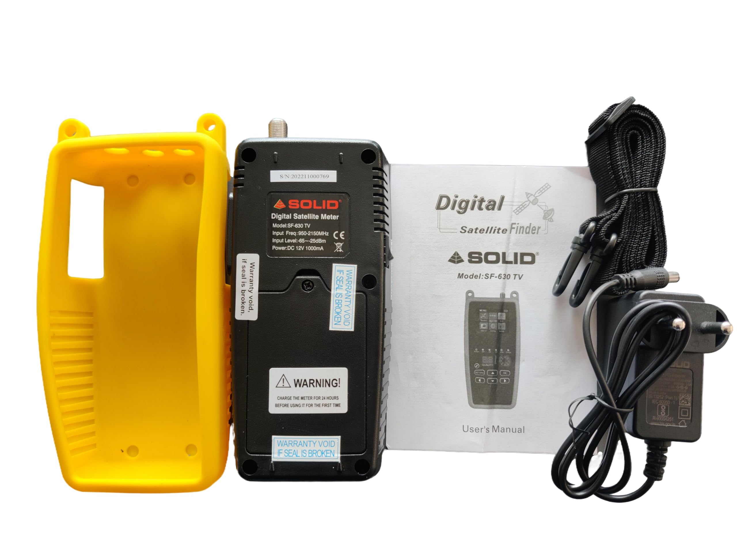 J.B.S Solid SF-630 TV Digital Satellite DB Meter with 2600 mAh Long Life Battery(with Mer+BER+Spectrum Analyzer+Video Play)