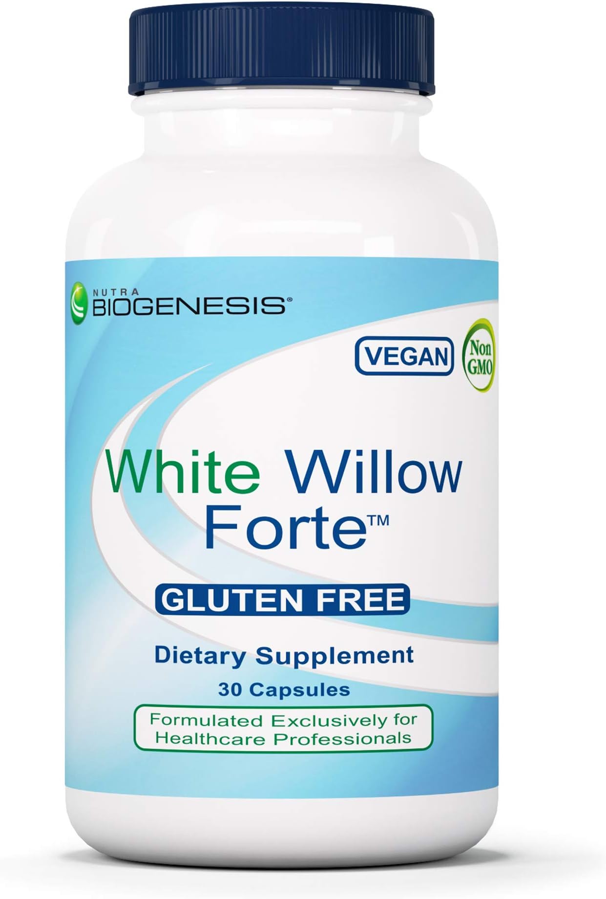 Nutra Biogenesis White Willow Forte - White Willow Bark Capsules for Digestive Support with Boswellia, Turmeric, Ginger & Bromelain, Herbal Blend - 30 Vegan Capsules