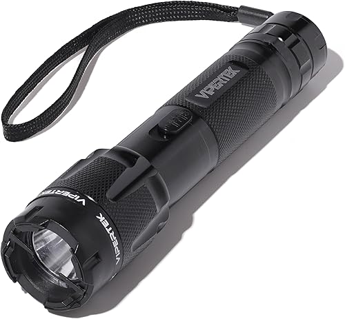 Miniatura 2 de VIPERTEK VTS-T03 arma de aturdimiento resistente, de la serie de aluminio 980 000 000, recargable, con linterna táctica LED, color negro