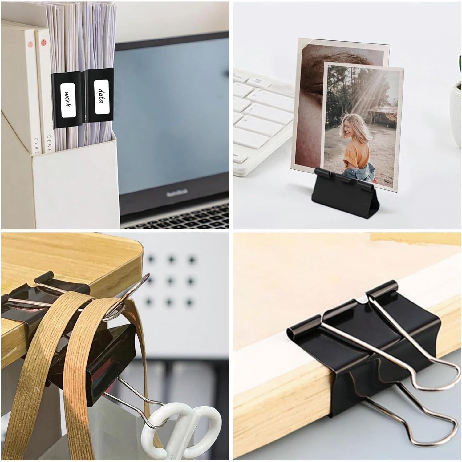 Clips de carpeta de 7.6 cm, clips extra grandes para suministros de oficina (36)
