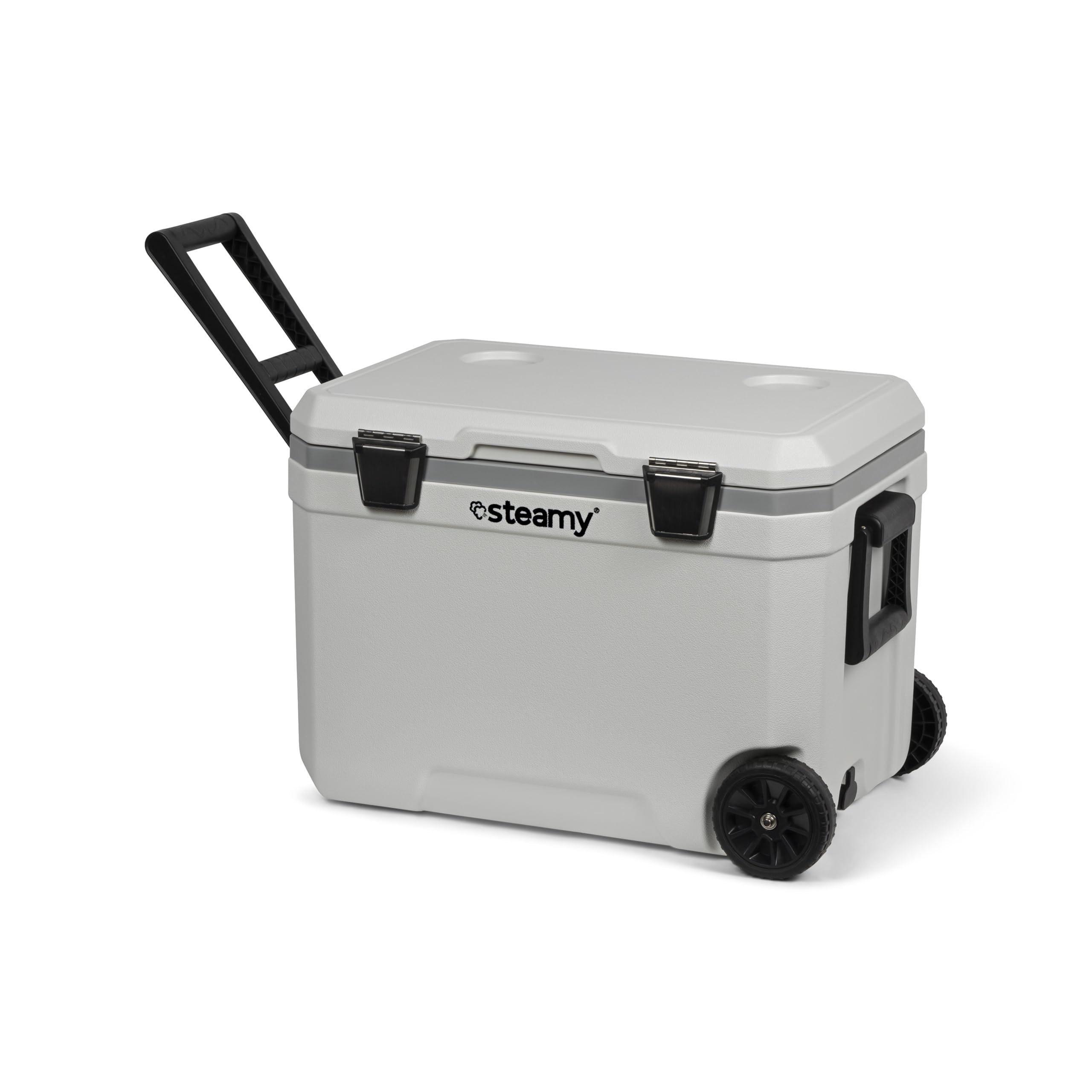 Steamy Marine 45 Nevera Pasiva con Ruedas, 45 litros, Blanco