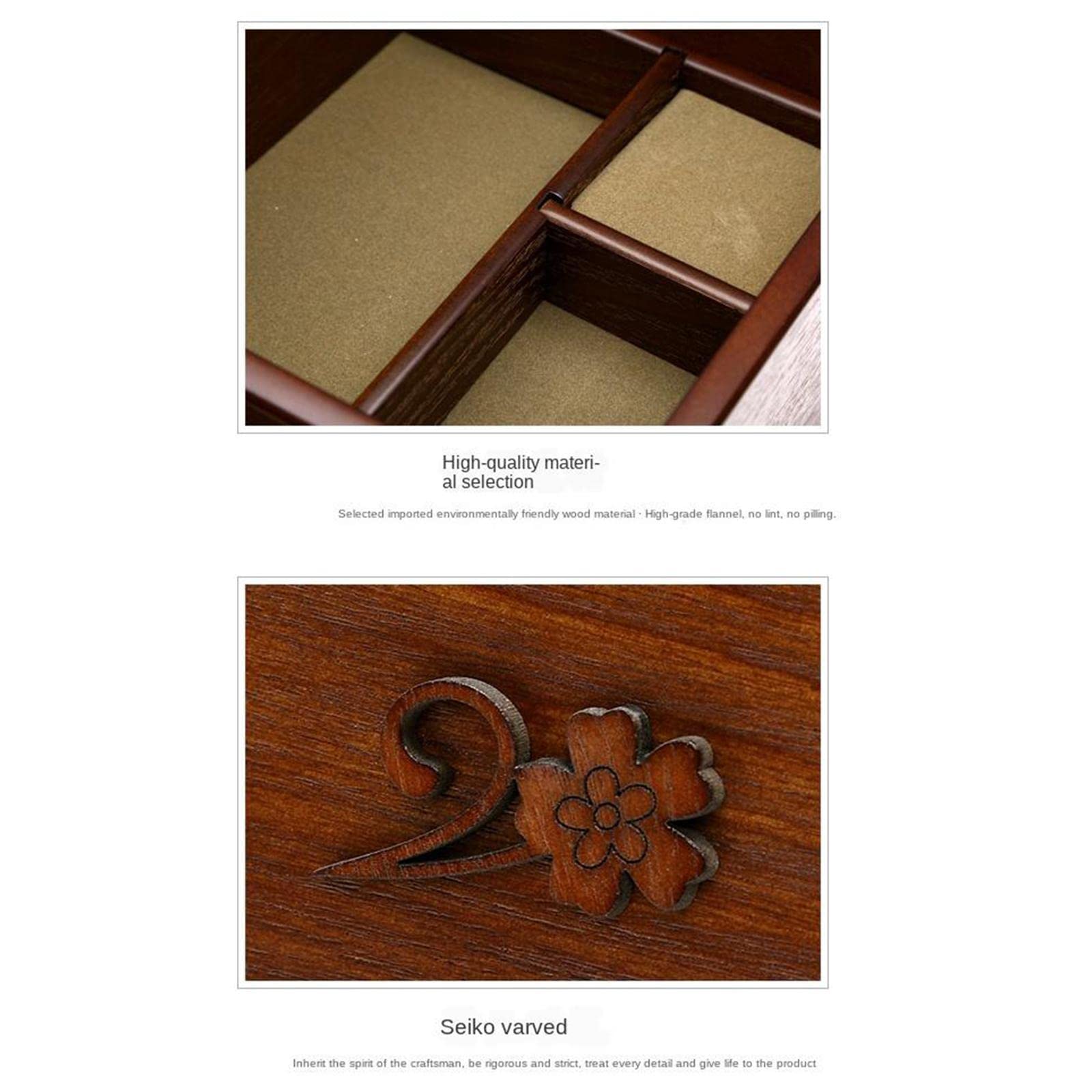 Cestino da Cucito in Legno, Scatola Portagioie Vintage, Idea Regalo per Accessori