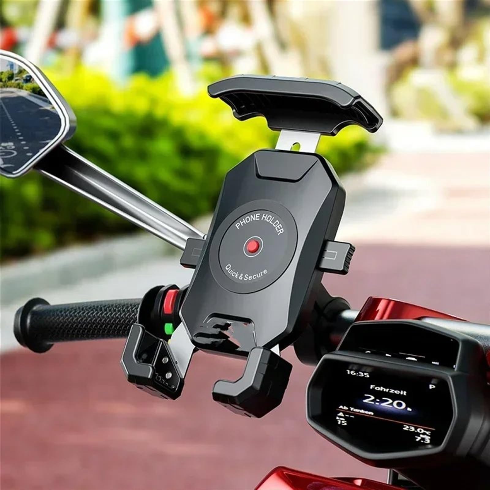 Support Telephone Velo Support Téléphone GPS Vélo Moto Clip Support Téléphone Portable pour Moto Support Antidérapant Support Antichoc Telephone Moto Rotation