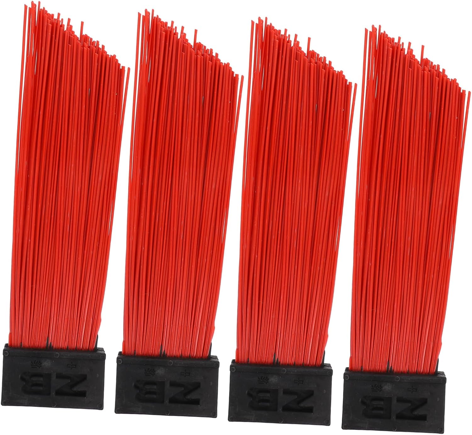 GANAZONO 4pcs Heavy Duty Push Broom Head Attachment for Outdoor Cleaning Sturdy Sanitation Brush with Stiff Bristles Versatile Broom Head for Efficient Sweeping Tasks