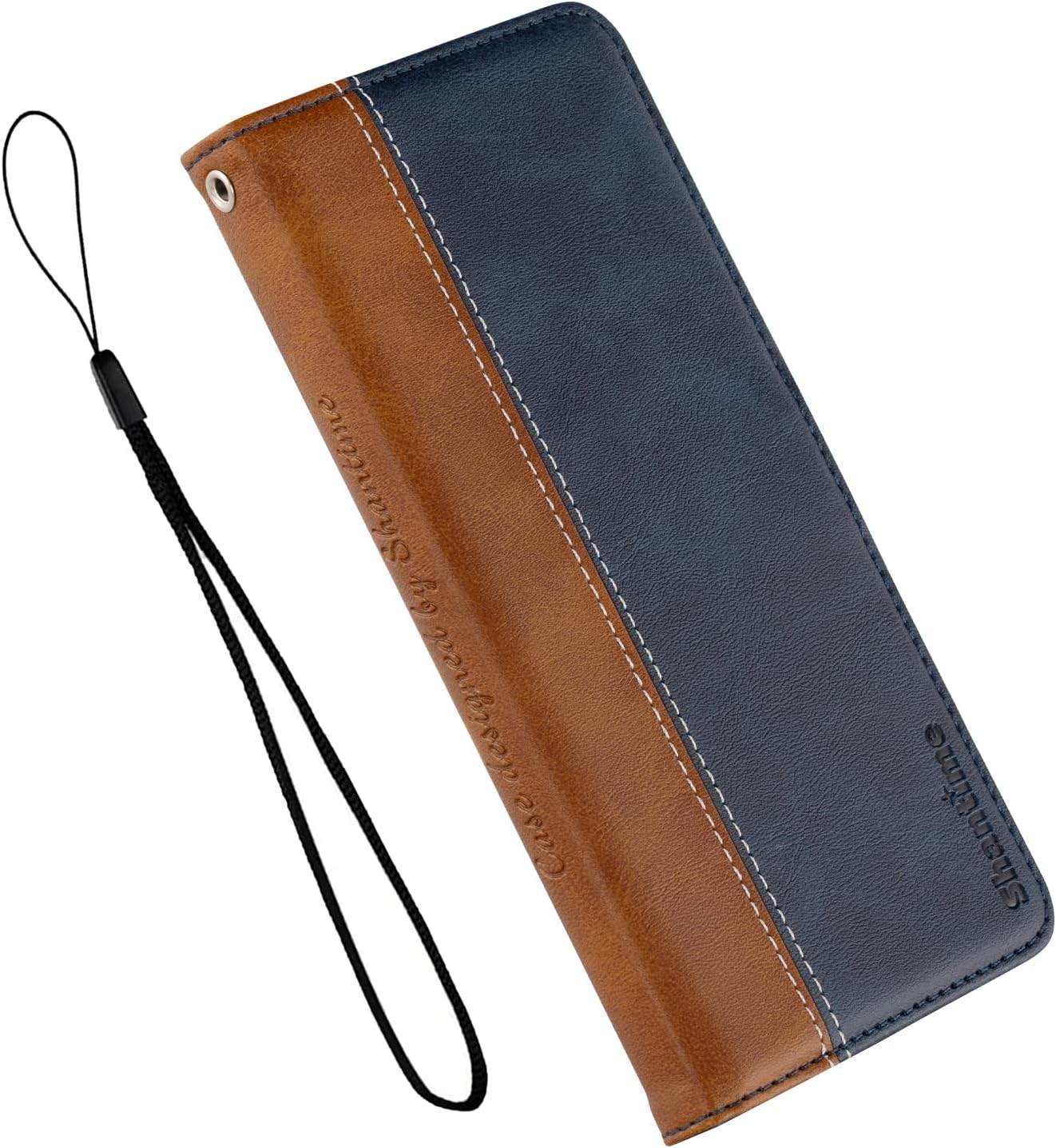 Leather Flip Case Compatible with Doogee DK10 Case with Card Holder RFID Blocking Magnetic Kickstand Slim Fit Business Protective Cover(Blue)