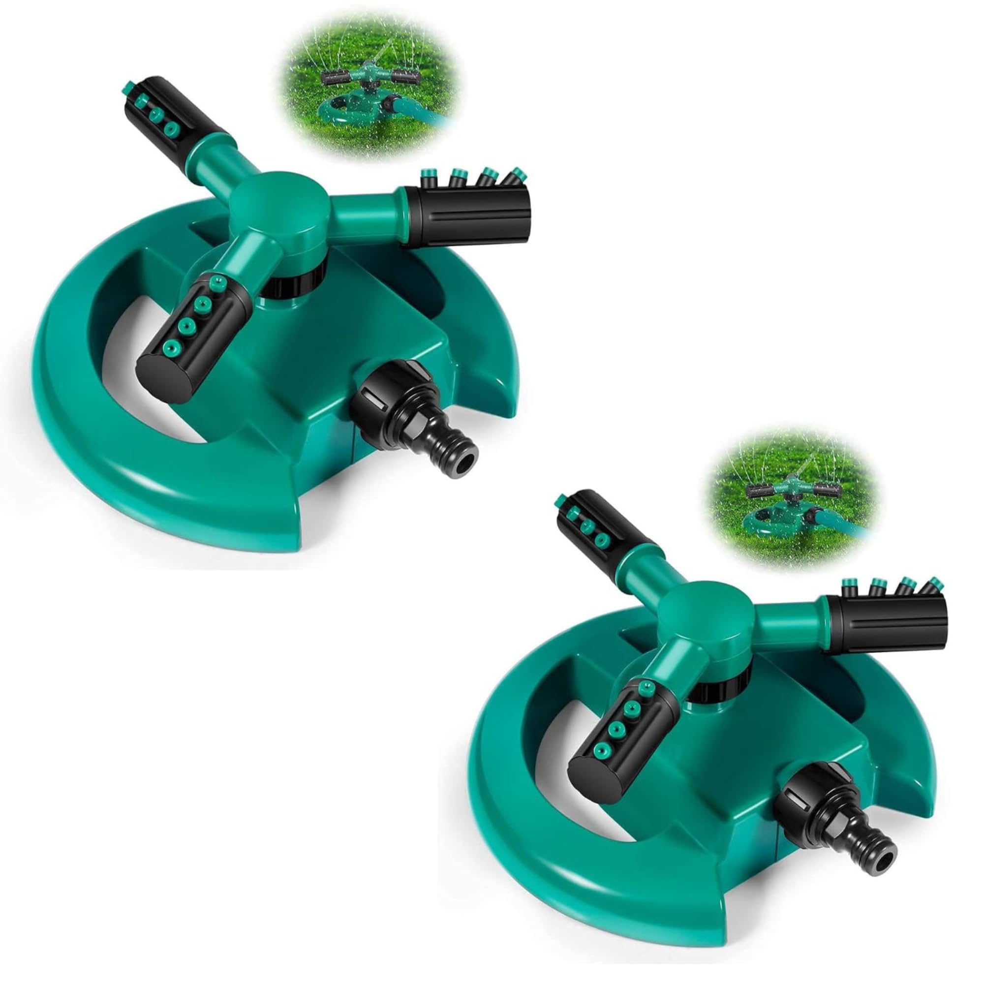 Automatic 360 ° Rotating Adjustable 3 Arm Lawn Water Sprinkler for Watering Garden Plants/Hose Irrigation Yard Water Sprayer (Sprinkler Pack 2)-picture-16