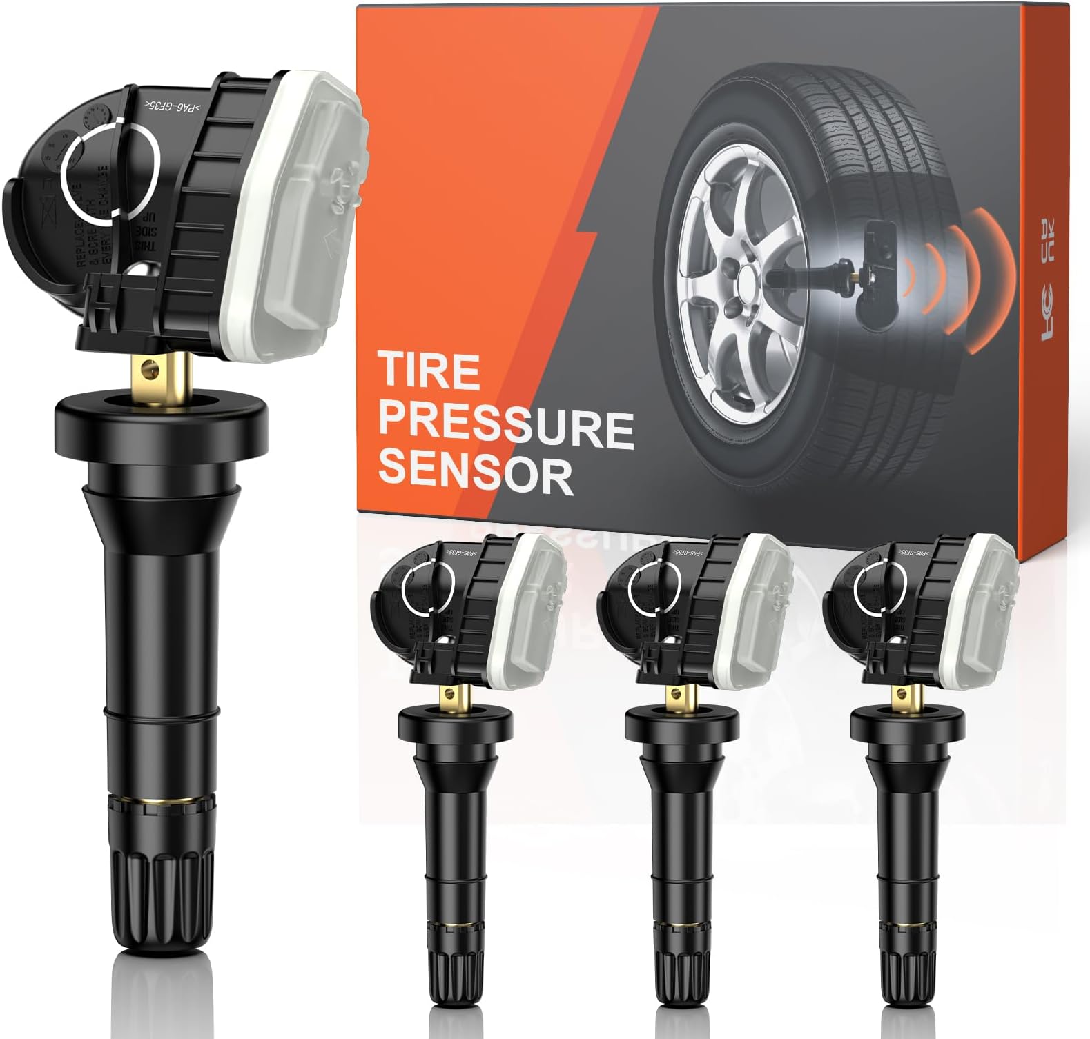 TPMS Sensor, 315MHz Tire Pressure Monitor Sensors Fit for Ford F150 Ecosport Mustang Escape Explorer Fiesta Ranger, Lincoln MKX MKZ MKS MKT Navigator, F2GT1A180AB F2GT1A150AB, 4 Pack