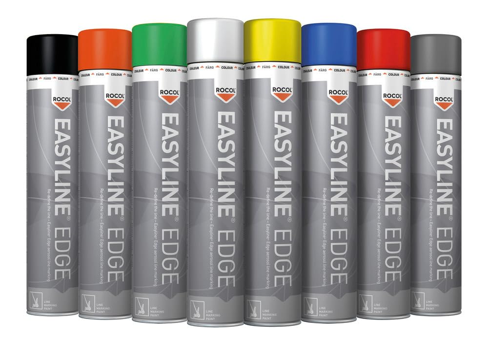 DENIOS Linienmarkierfarbe Easyline Edge Spezialfarbe fluoreszierend gelb, 750 ml