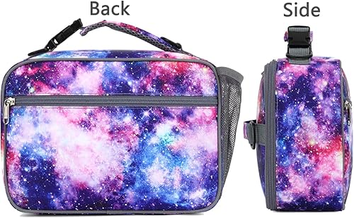 Miniatura 14 de FlowFly - Lonchera para niños, lonchera escolar aislante duradera con correa para el hombro y soporte para botellas, bolsa térmica pequeña