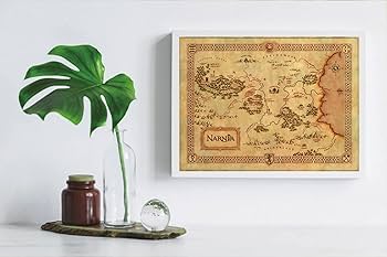 Amazon.co.jp: XIHOO ナルニア国物語地図ポスター ホームデコ