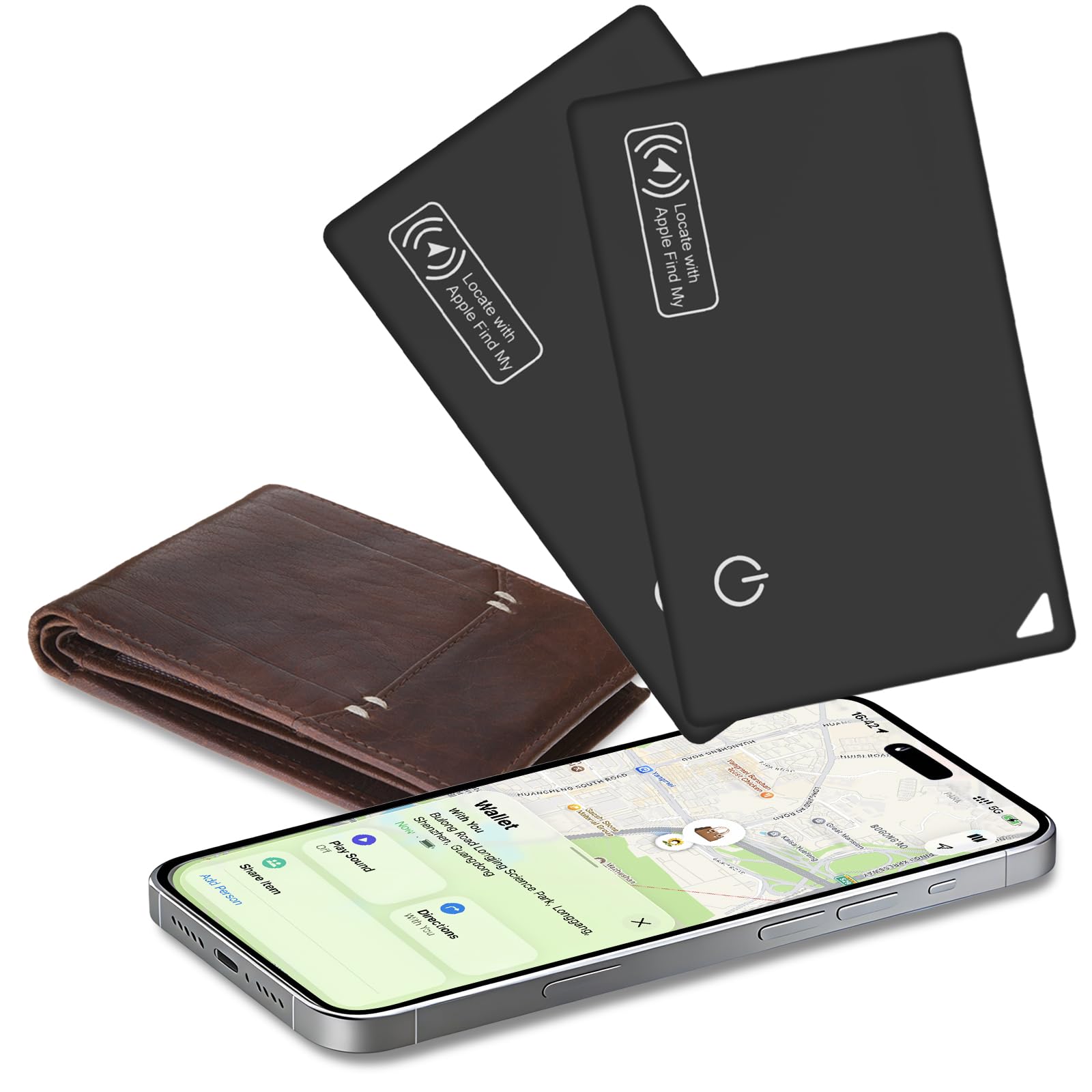 [2026 New] Ultra-Thin Wallet Tracker Card, Air Tracker Tags(iOS Only), Work with Apple Find My, Rechargeable Smart Tag GPS with Key Chain Hole, Item Finder for Passports, Bags, Wallet, Luggage, 2pcs-image-45