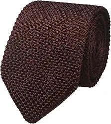 Gravata masculina vintage de 5 cm, casual, formal, de malha, de tricô, com parte inferior pontiaguda