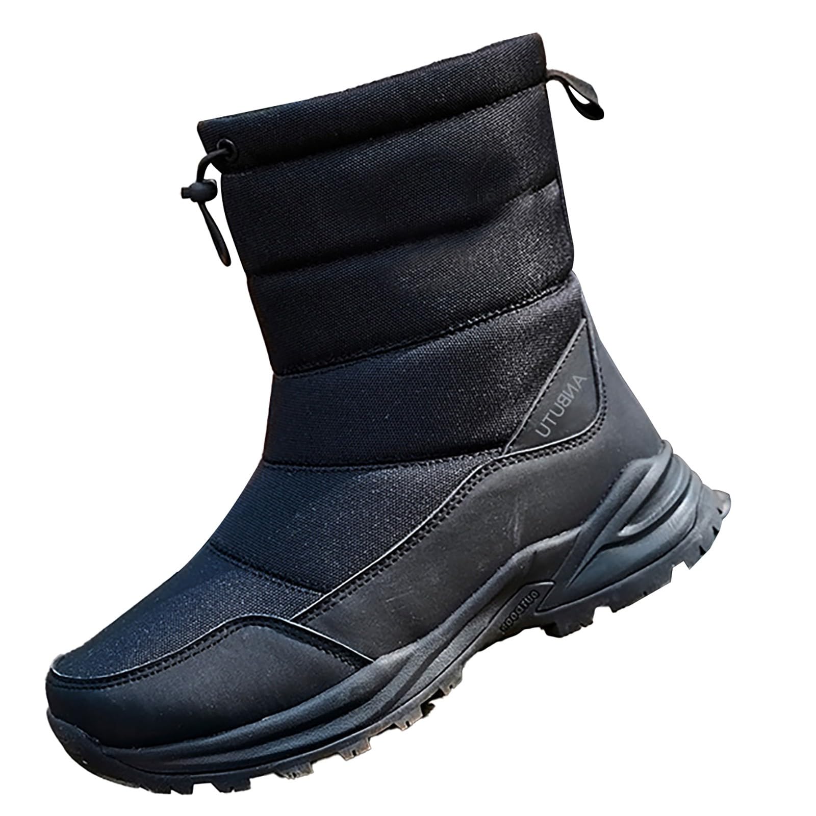 Générique Bottes Femme Hiver Impermeable Fourrées Chaude Bottines Confortables Antidérapant Mollet Large Chaussures Chaude Repousse La Neige Fondue À Enfiler Bottes Pour Déplacements Au Travail