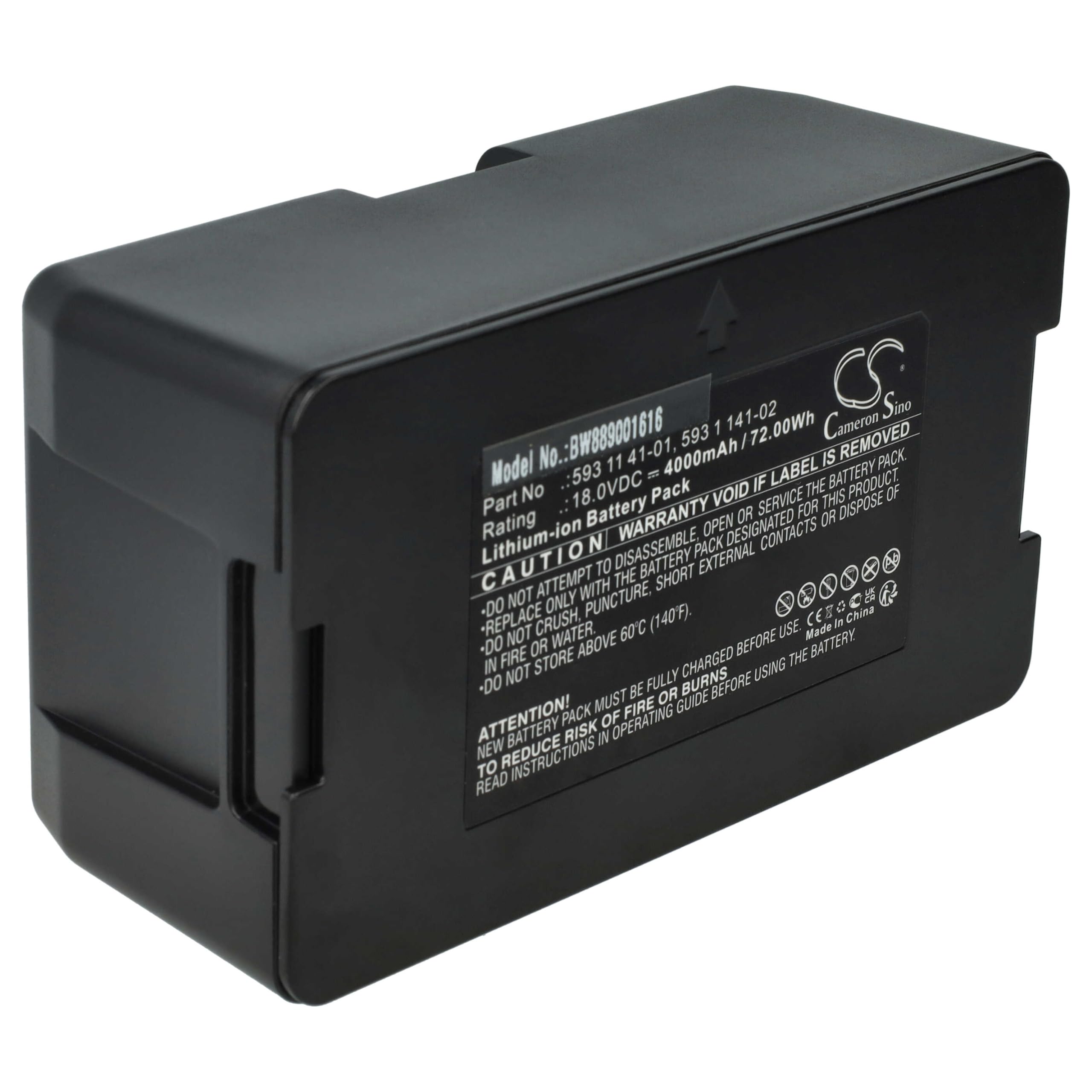 vhbw Batterie Compatible avec Husqvarna Automower 430XH, 430X NERA, 430X (2019), 420 (2020-2022) Robot Tondeuse Tondeuse (4000mAh, 18V, Li-ION)