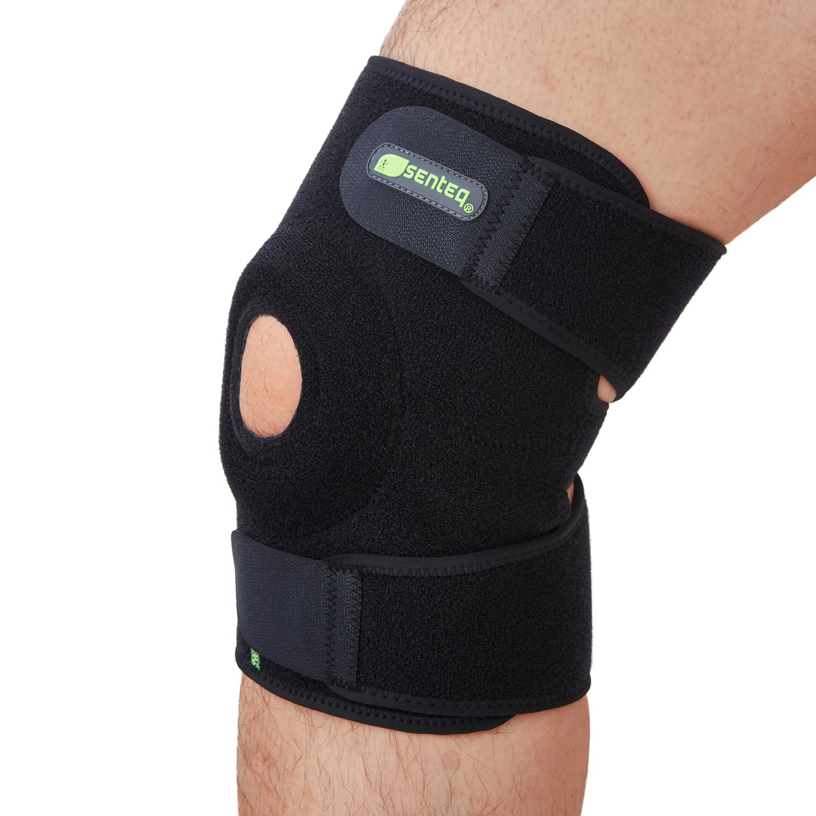 SENTEQ Adjustable Knee Brace - Best Support for Knee, ACL, Patella Tendon & Meniscus Injuries - Athletic Compression Brace for Running & Arthritic Joint Support