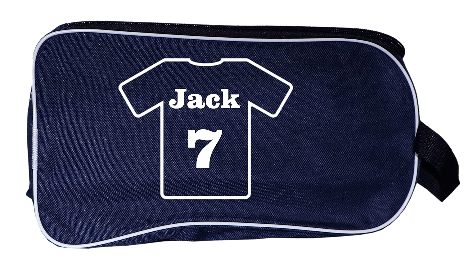 Personalized SPORT Football Boot Bag,Shoes bag, School, Sports, PE (Navy_Name_Number_Shirt)-picture-30