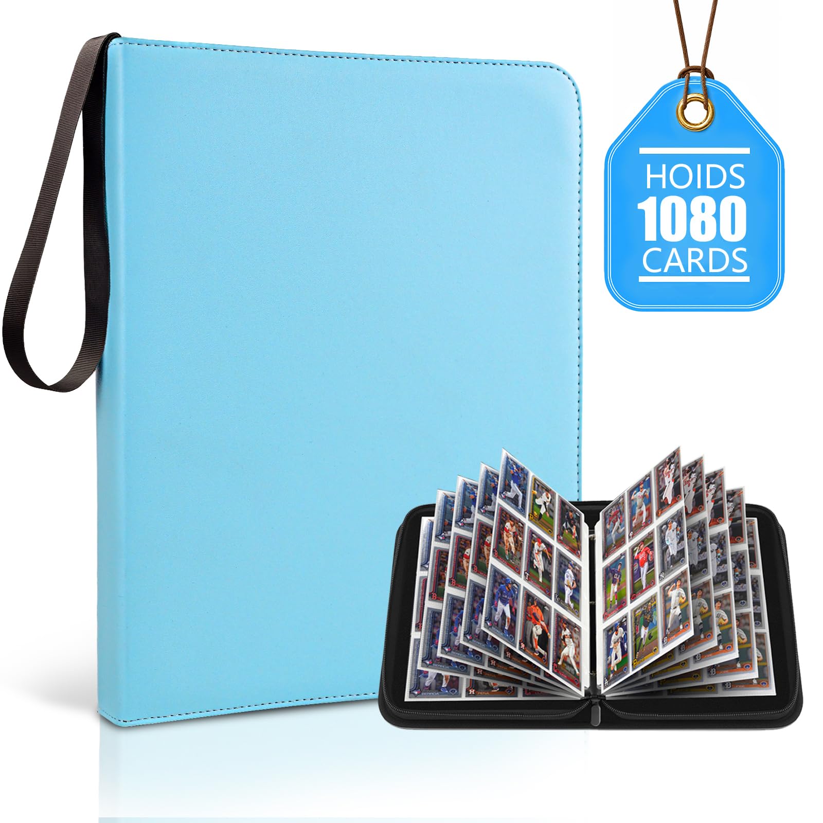 zip card binder 9 Pocket Binder, Trading Card Album Holds 1080 Cards, Light Blue users note that the Style:Favorite Recipe Cards Pokémon Mega Inferno X BOXING WEEK DEALS