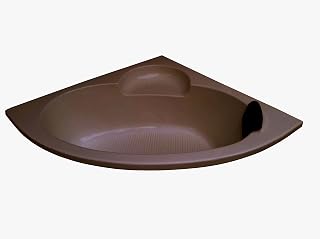 MADONNA Leo Acrylic 4.5 feet Corner Bath Tub (Brown) Price In India
