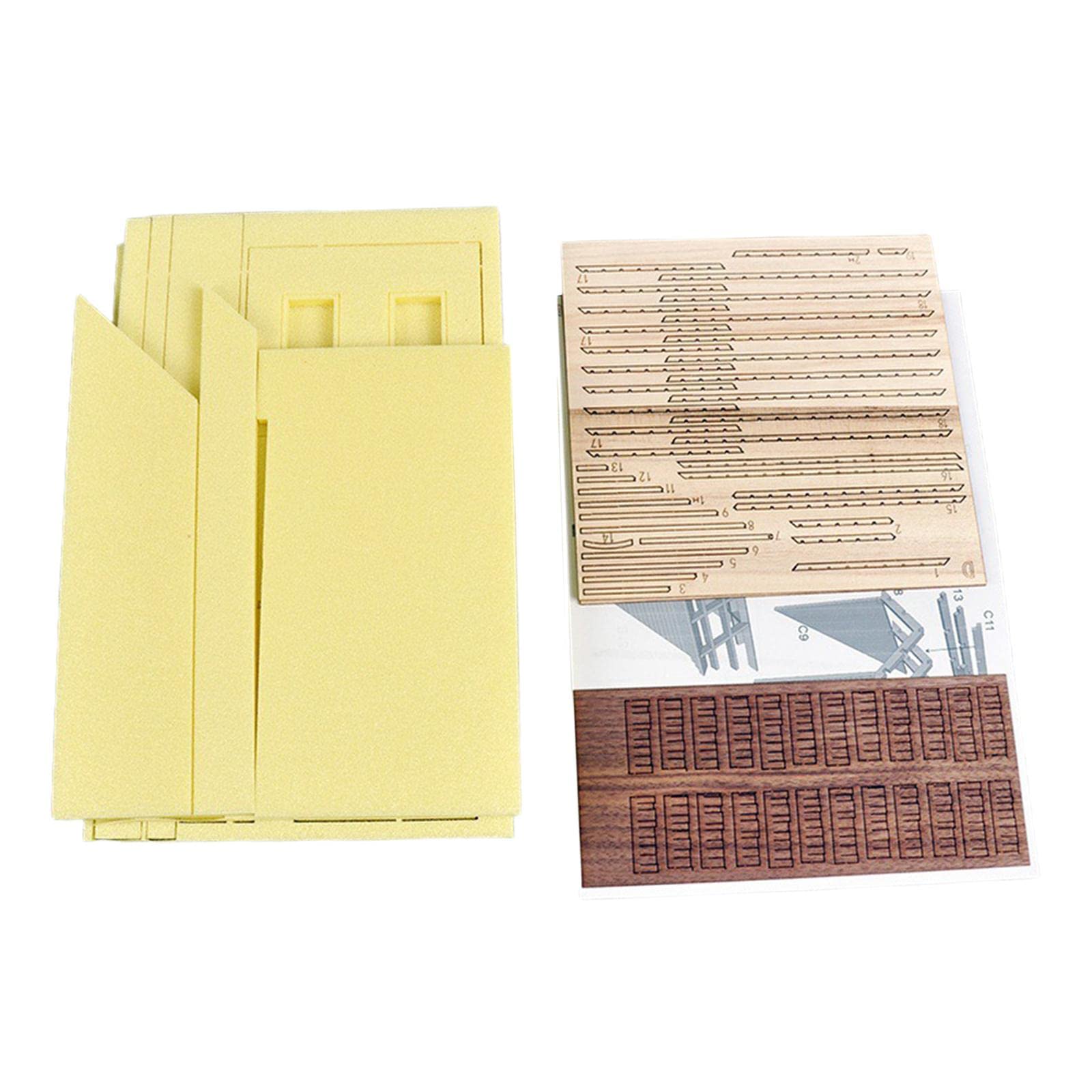 Modello Casa Miniatura Struttura Europea Rovine Kit Assemblaggio Legno Non Finito Fai da Te Adatto a Diorama Scene Militari Decorazione Casa