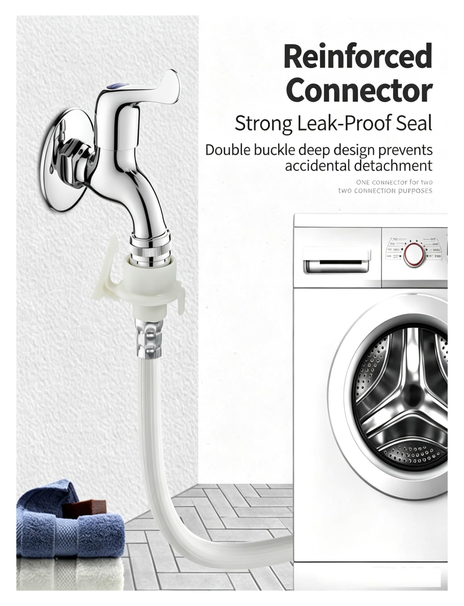 Genérico Manguera de Entrada de Lavadora, Tubo Conector Flexible for lavadoras automáticas(Length 600cm)