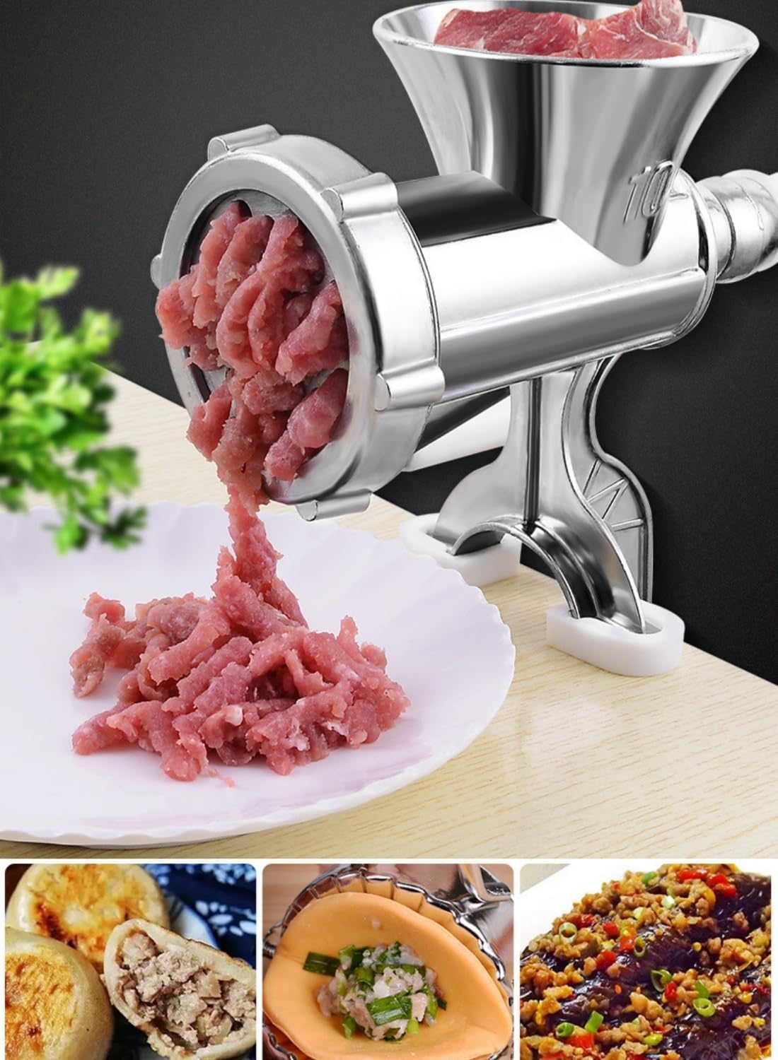 挽き肉ミキサー(绞肉机） Amazon | 多機能 手動式 ミンサー ひき肉器 ソーセージマシン 粉砕