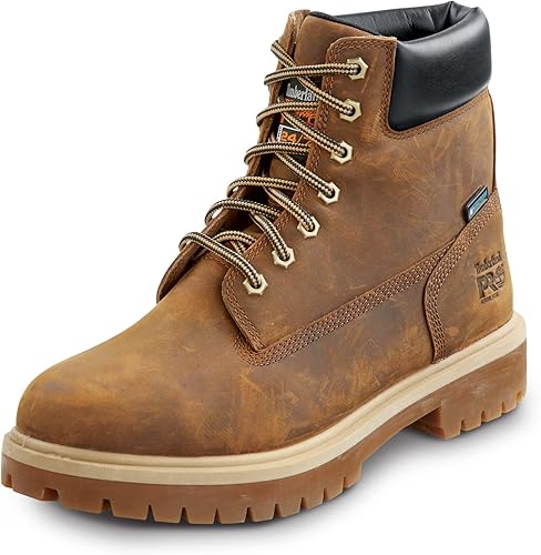 Timberland PRO 6IN Direct Attach MaxTRAX - Botas de trabajo antideslizantes con punta de acero para hombre