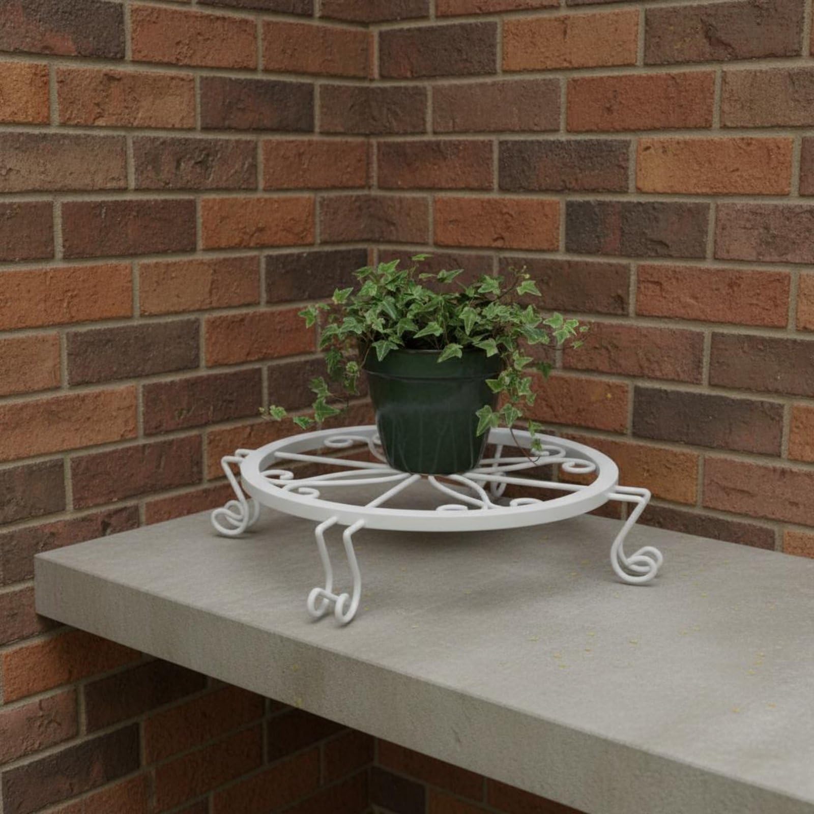 MagiDeal Supporto per Piante Ro per Fiori Vaso Portavasi da Terra per Balcone Giardino Decorazione Rustica Adatta per Soggiorno Terrazza , Nero , Grande 3 Pezzi