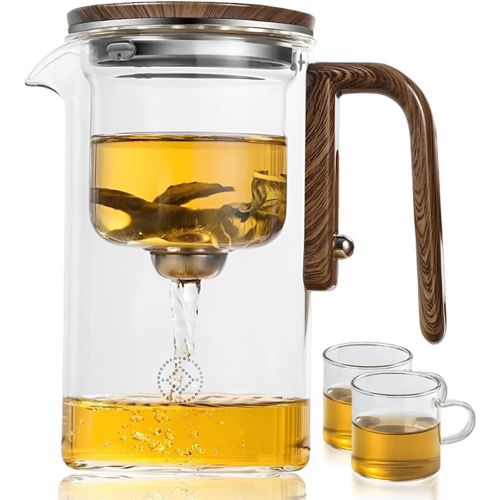 CFGYHN Enchantea Teapot - Tranquili Tea Harmony Pot with Strainer, 720ml (2 Cups)