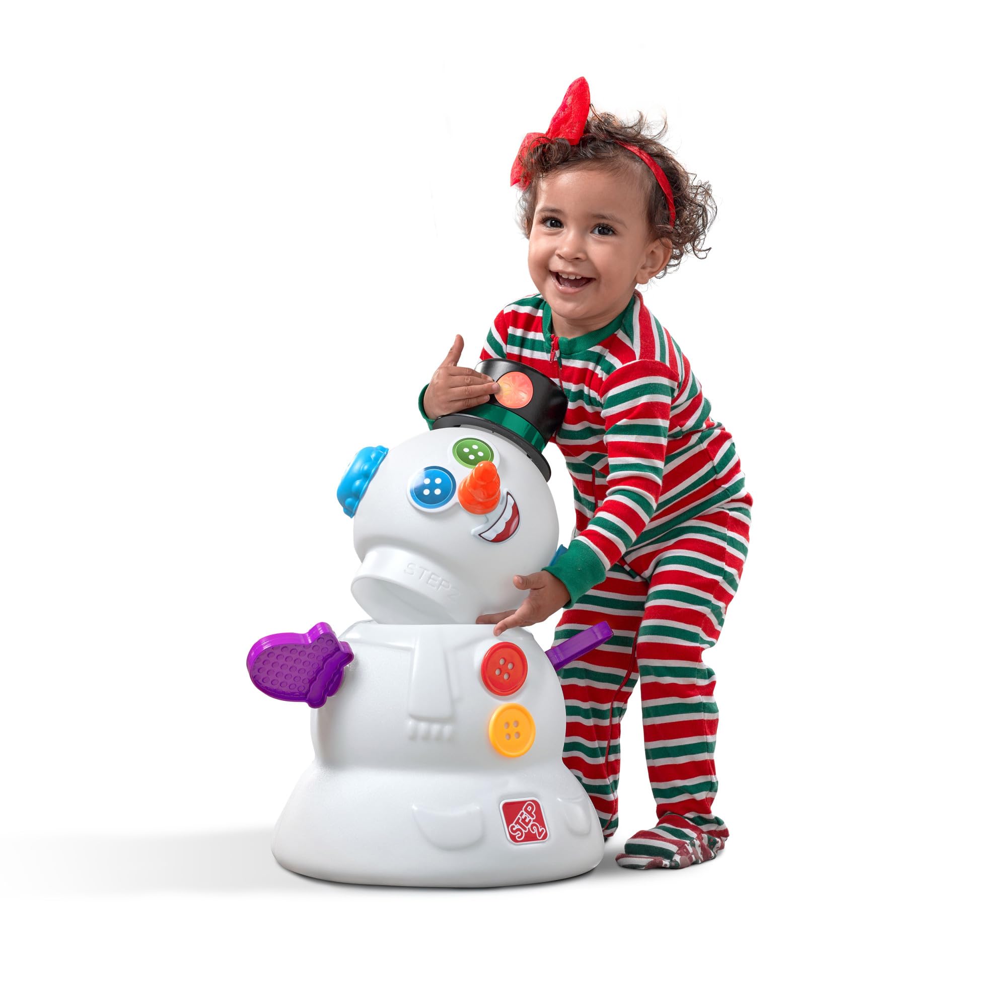 Step2 My First Snowman, Kids Holiday Decorative Christmas Toy, 15-Piece Accessory Kit, Lights and Sounds, Toddlers 18-Months+