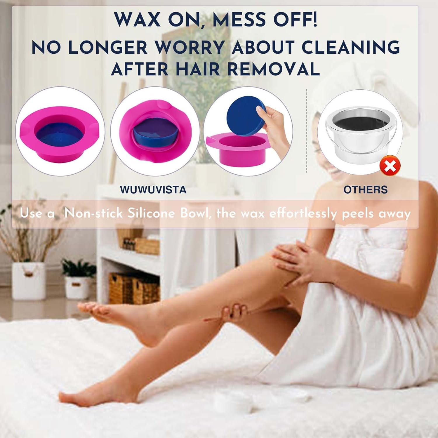 Waxing Kit Hair Removal Hard Wax Kit with Wax Warmer & Waxing Beads for Women & Men - Professional at home Wax Pot for Face/Brazilian/Full Body/Bikini/Sensitive Skin 23Items