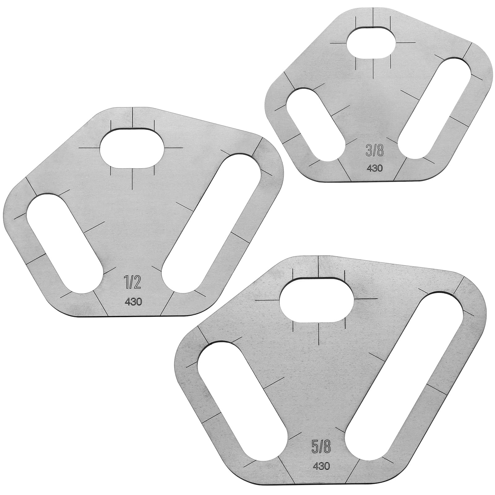 Otoolling 3 Pcs Plasma Stencil Kit 0.430'' Tri Slot Cutter Guide for Cutters with Drag Attachment