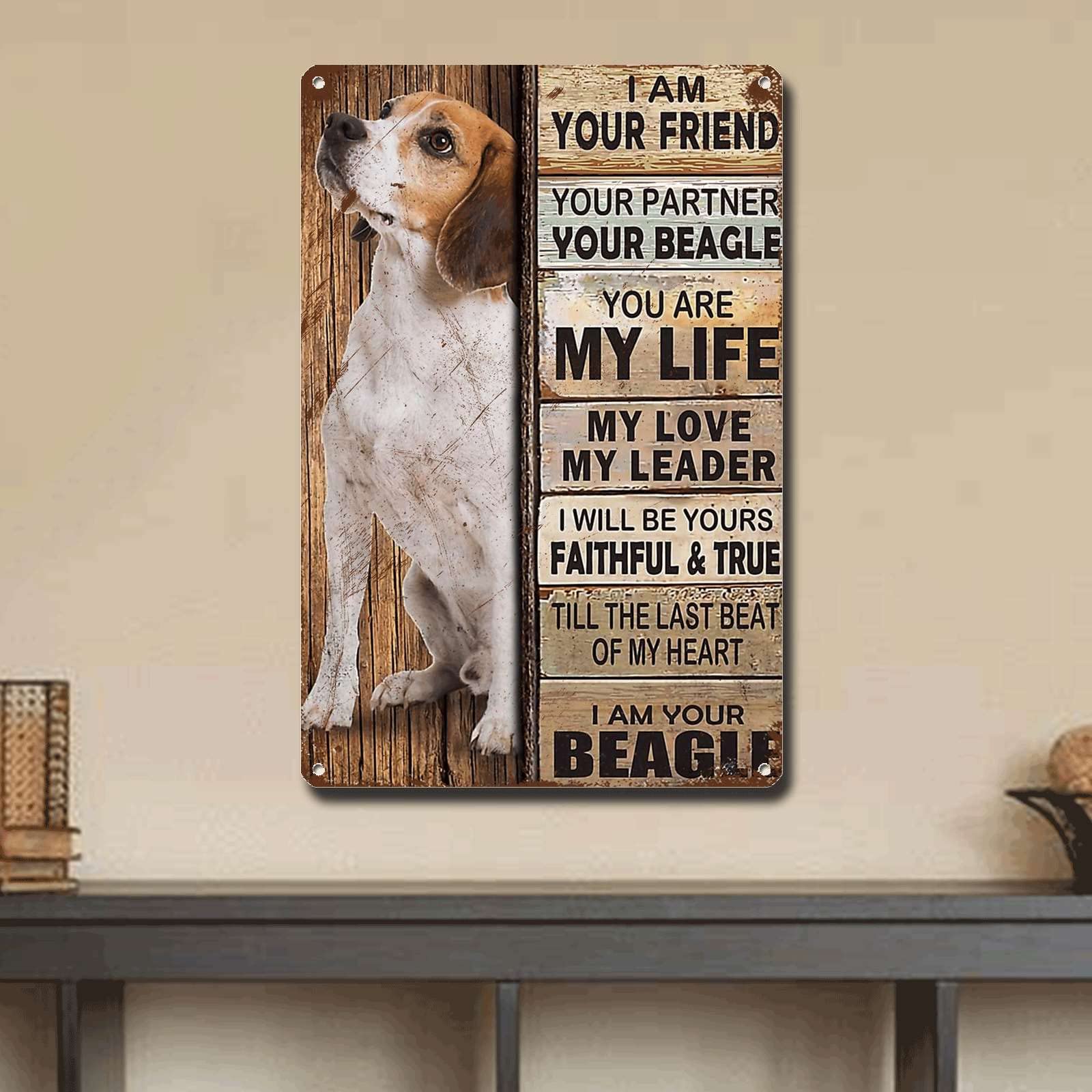 Ymyoo Plaque En Métal Vintage En Métal Avec Inscription « I