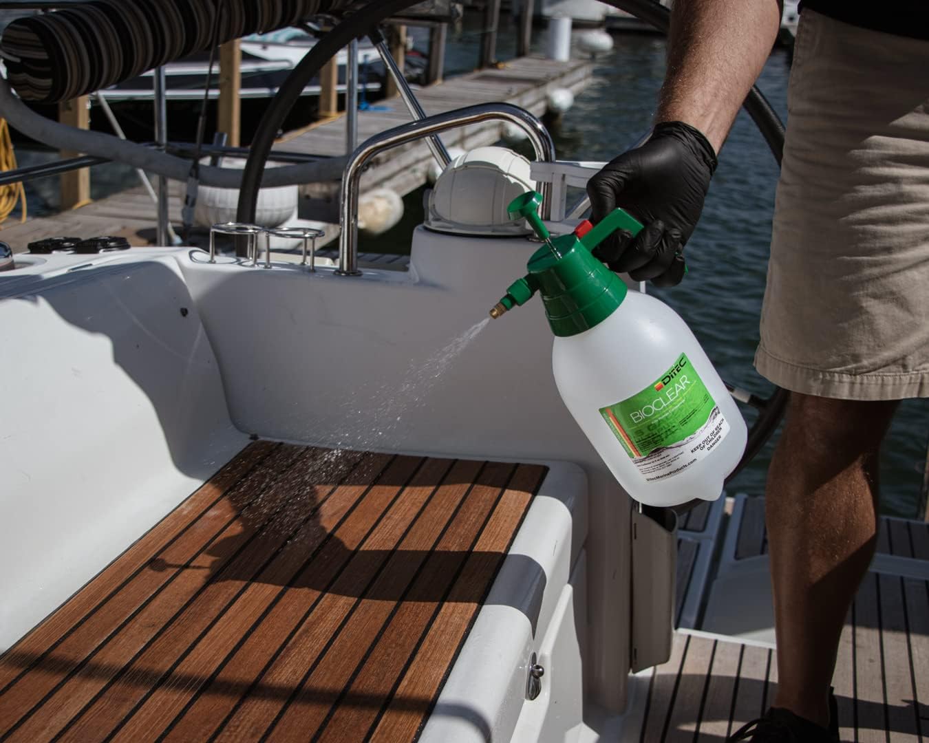 DITEC Bioclear, Marine Hard Surface Cleaner for Interior and Exterior Use, 1 Gallon