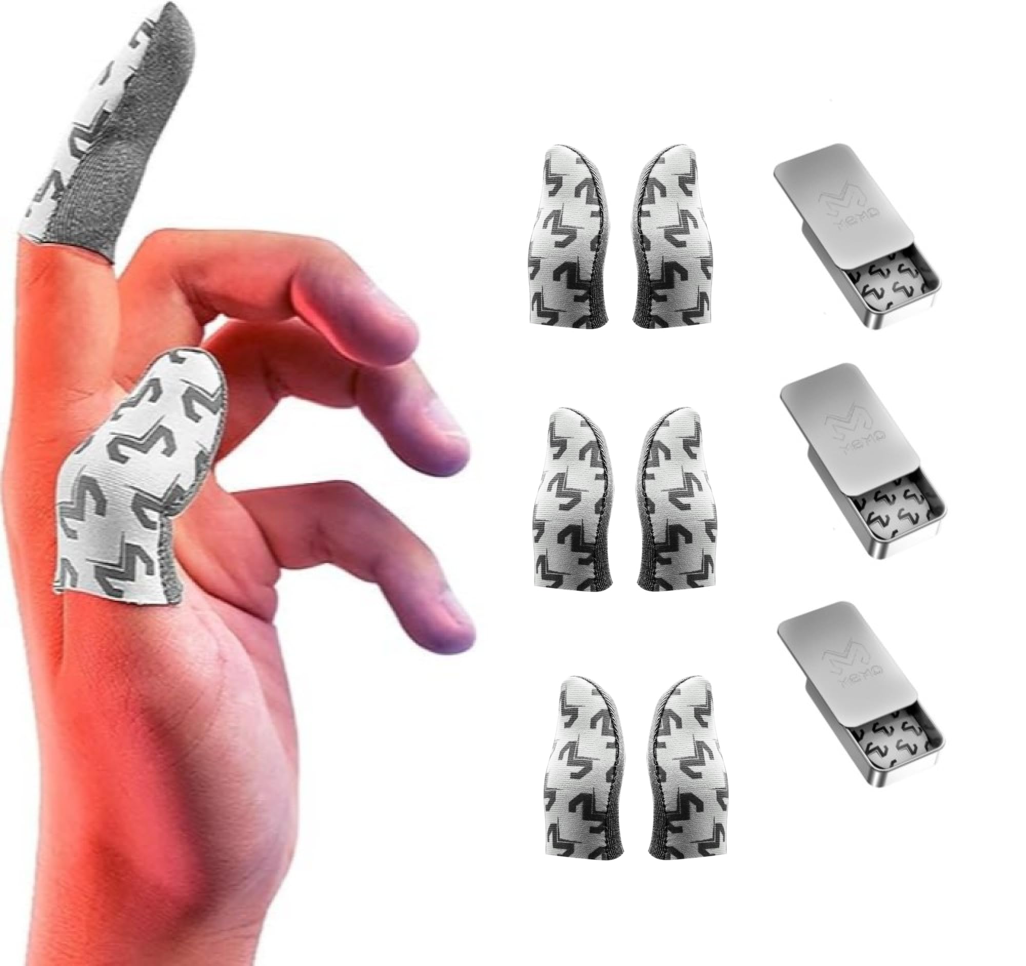Cubonic Sweat Proof Sensitive Touch Screen Memo Gaming Finger Sleeves for Mobile Game, Anti-Sweat Breathable Seamless Thumb Finger Sleeve for Gaming-image-35