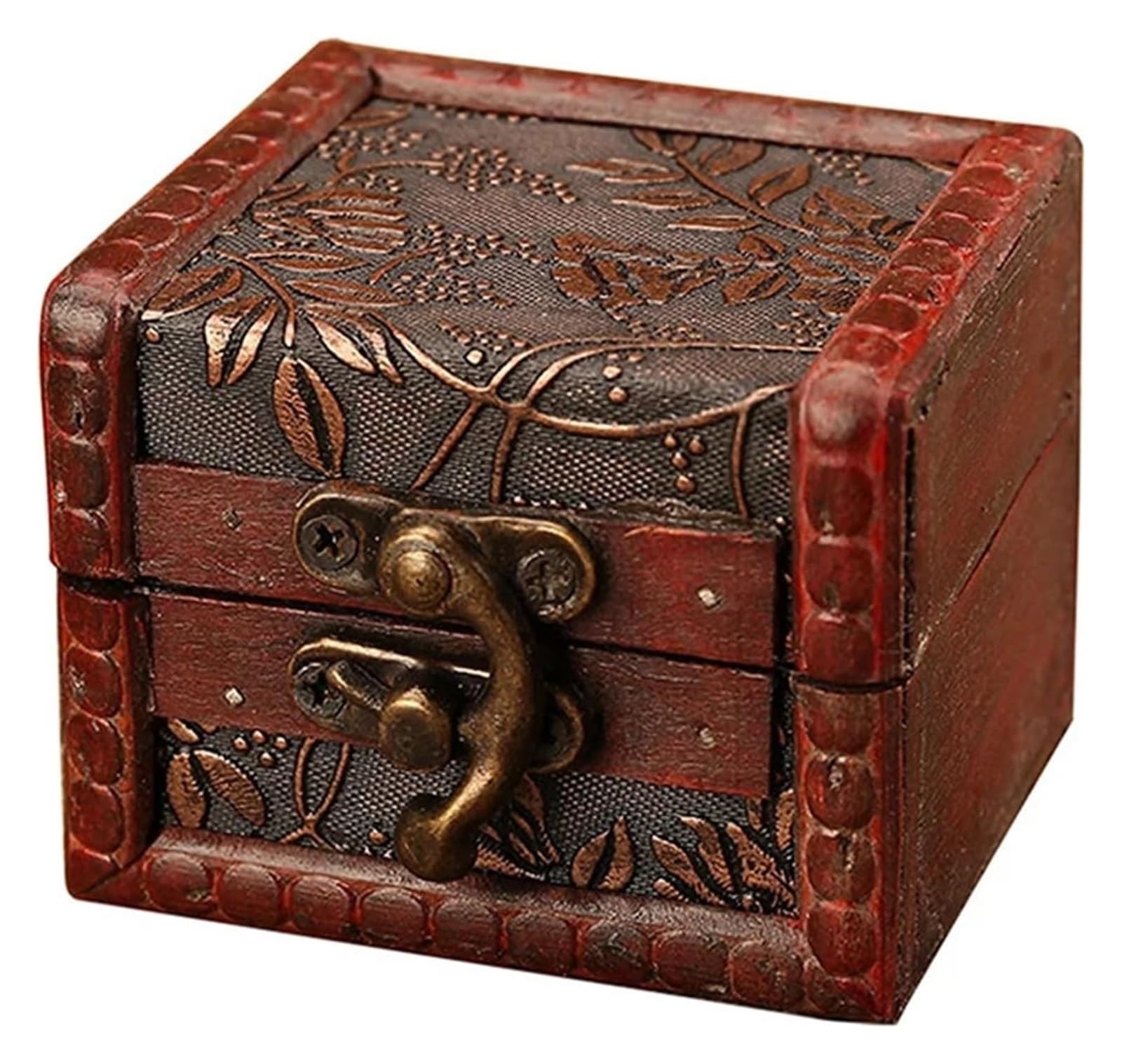 NIUSABOU Wood Jewellery Organiser, Wooden Storage Box With Lock Multicolor For Brooches Bracelets(Color 1)