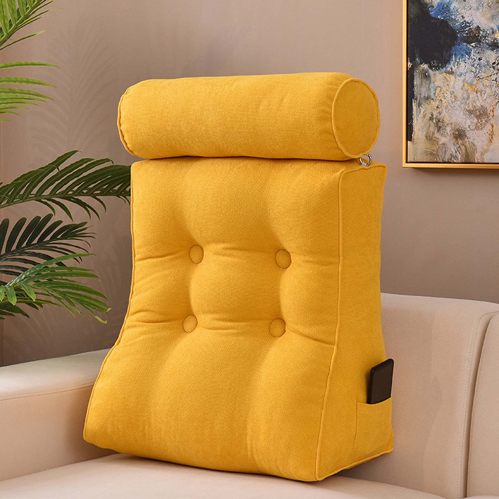 FOGUO Triangular Positioning Support Backrest 20x20x10in, Wedge Pillow for Bed Sitting Up, Wedge Pillow Case, Triangular Reading Pillow Large, for Reading Books or Gaming with Removable Cover