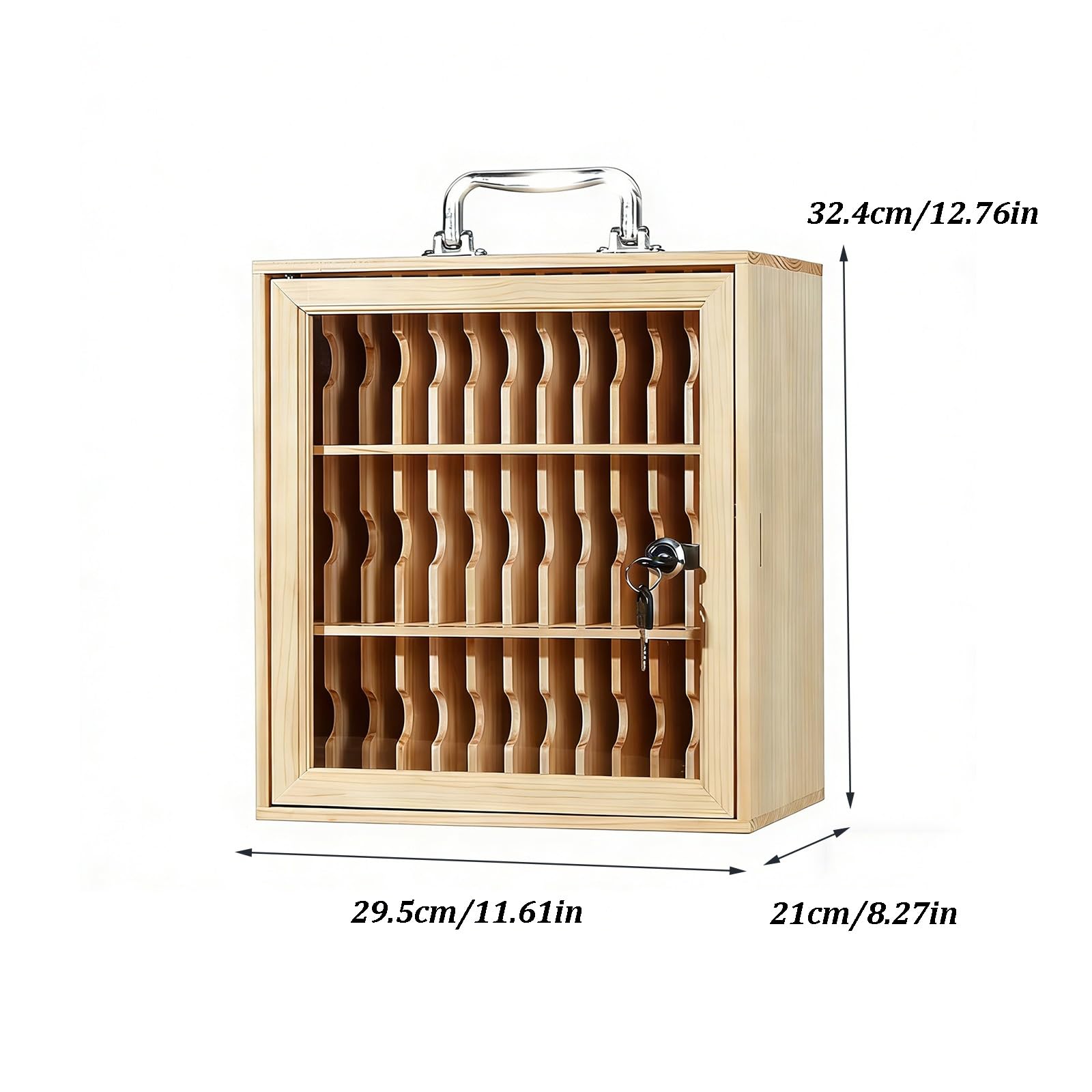 Caja de almacenamiento para teléfonos móviles, armario de carga para teléfonos móviles con cerradura de combinación y manija, base antideslizante, soporte de pared para teléfonos móviles para oficin