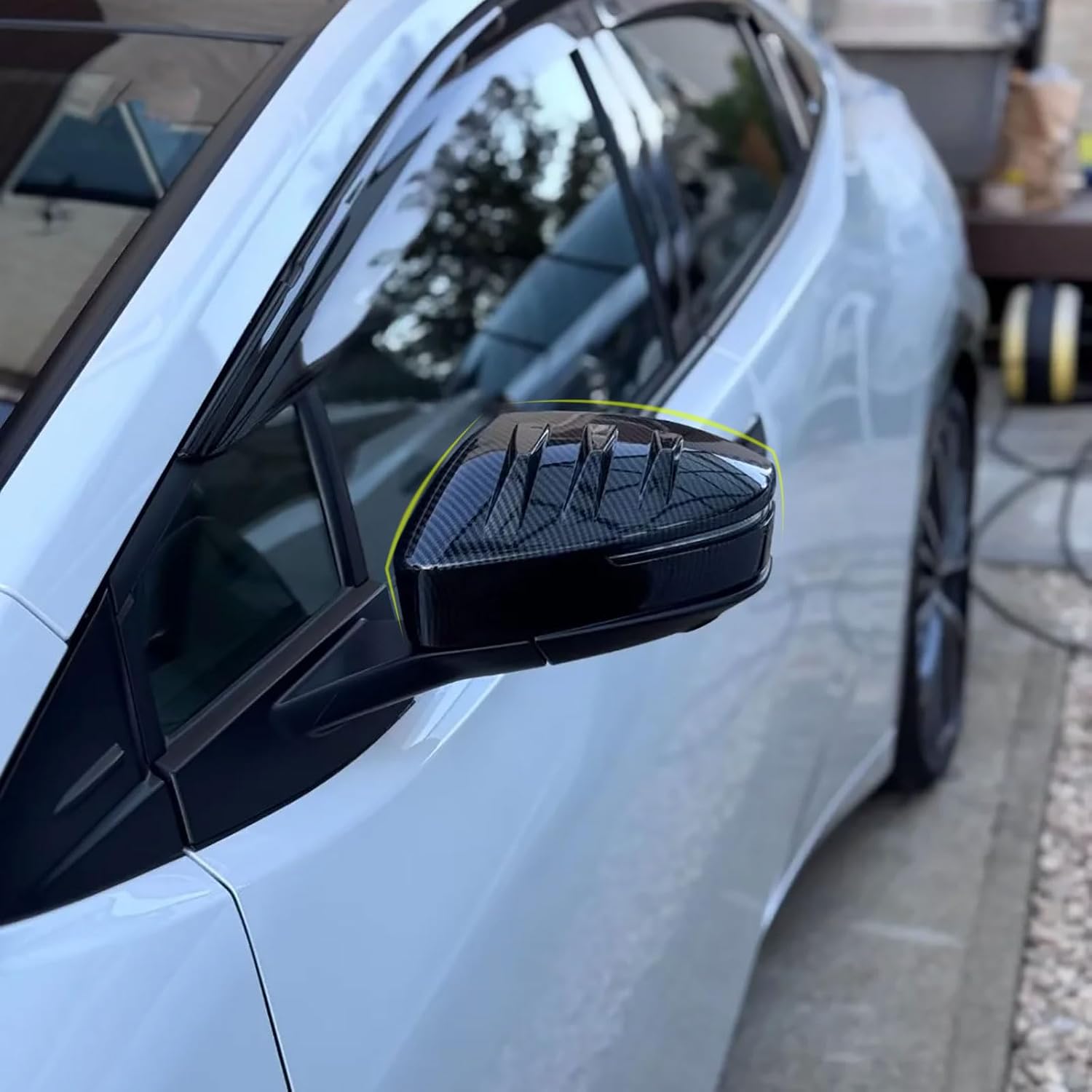 Side View Mirror Cover Compatible With Toyota Prius 2023 2024 2025 2026 Rearview Mirrors Trim Exterior Car Accessories ABS 2PCS(Carbon Fiber Style)